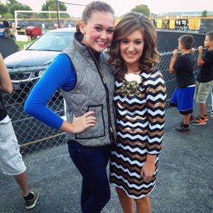 Chevron gold and black dress